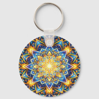 Porte-clés Kaléidoscope Mandala Radieux – Harmonie des Couleu