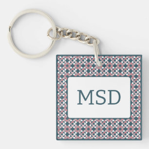 Porte-clés Kaleidoscope Motif géométrique rose