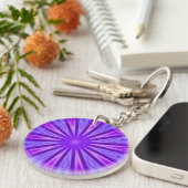 Porte-clés kaléidoscope violet/bleu (Devant droit)