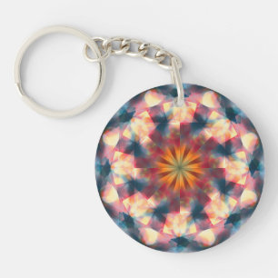 Porte-clés Kaleidoscopique Prismatique Mandala