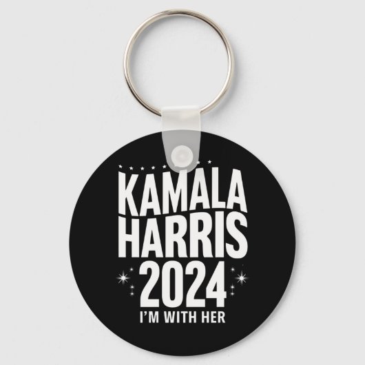 Porte-clés Kamala 2024 Soutenez I'm With Her Kamala Harris (Recto)