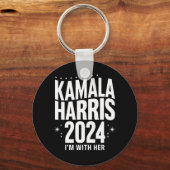 Porte-clés Kamala 2024 Soutenez I'm With Her Kamala Harris (Recto)