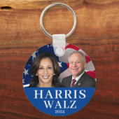 Porte-clés Kamala Harris Et Tim Walz 2024 (Verso)
