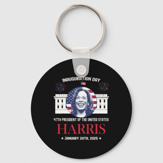 Porte-clés Kamala Harris Jour de l'Inauguration 2025 Madame 4 (Recto)