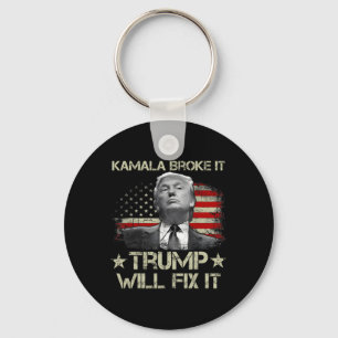 Porte-clés Kamala Harris l'a cassé, Trump le réparera Drapeau