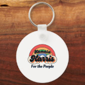 Porte-clés Kamala Harris Retro Rainbow Design (Recto)