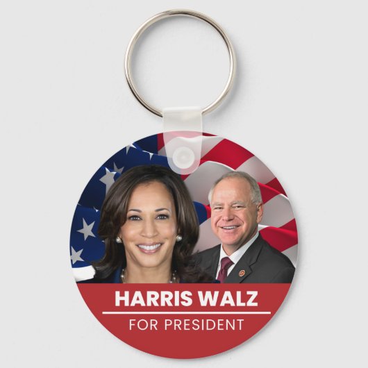 Porte-clés Kamala Harris Tim Walz 2024 (Recto)