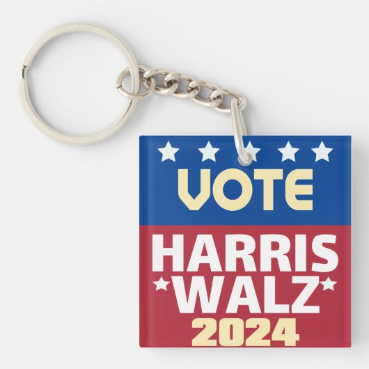 Porte-clés Kamala Harris Tim Walz 2024 (Devant)