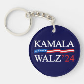 Porte-clés Kamala Harris Walz 2024 Évidemment bleu (Devant)