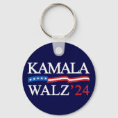 Porte-clés Kamala Harris Walz 2024 Évidemment bleu (Recto)