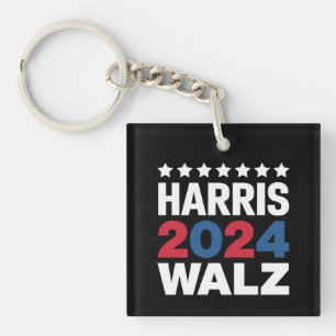 Porte-clés Kamala Harris Walz Président Vice-Président