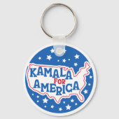 Porte-clés Kamala pour le drapeau patriotique du président de (Recto)