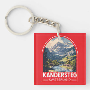 Porte-clés Kandersteg Suisse Voyage Emblème d'art