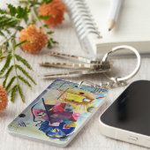 Porte-clés Kandinsky 1925/jaune/rouge/bleu/pixdezines (Devant droit)