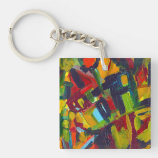 Porte-clés Kandinsky '304' Peinture Abstraite colorée