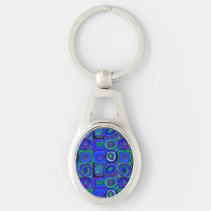 Porte-clés Kandinsky Farbstudie Carrés Bleus Cercle Carré