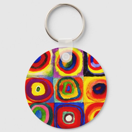 Porte-clés Kandinsky Farbstudie Cercles Carré Quadrate Art (Recto)