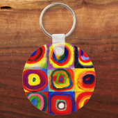 Porte-clés Kandinsky Farbstudie Cercles Carré Quadrate Art (Recto)