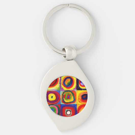 Porte-clés Kandinsky Farbstudie Quadrates Cercles Art (Devant)