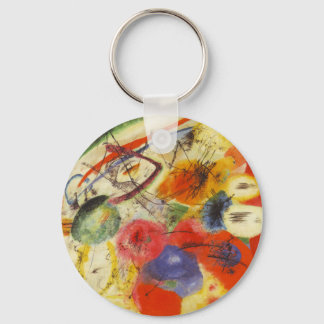 Porte-clés Kandinsky Noir frappe la peinture Abstraite