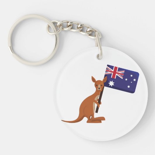 Porte-clés kangaroo australia flag (Devant)