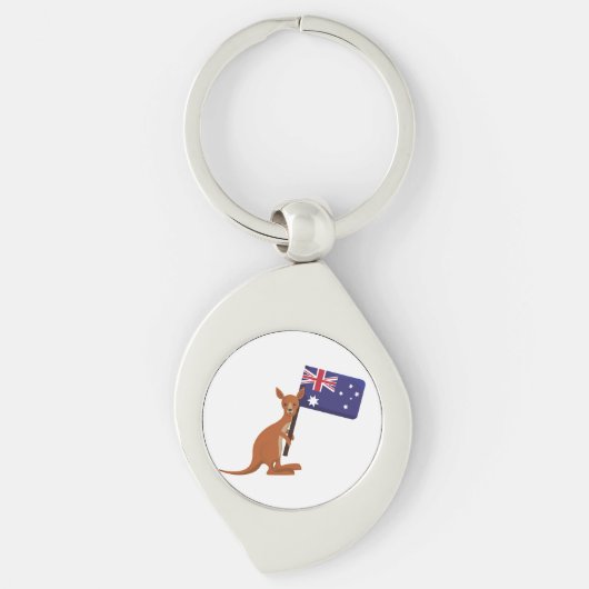 Porte-clés kangourou drapeau australie (Devant)