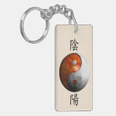 Porte-clés Kanji avec Sun et lune Yin Yang (Devant gauche)
