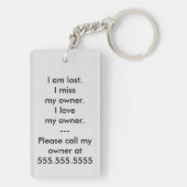 Porte-clés Kanji avec Sun et lune Yin Yang (Dos)