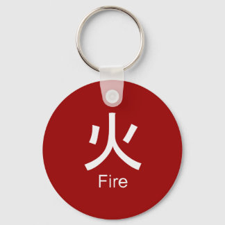 Porte-clés Kanji pour T-shirt feu