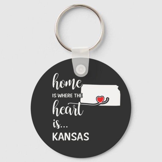 Porte-clés Kansas Home est le coeur (Recto)