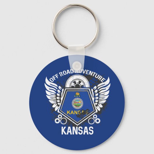 Porte-clés Kansas State Flag Off Road Adventure 4x4 (Recto)