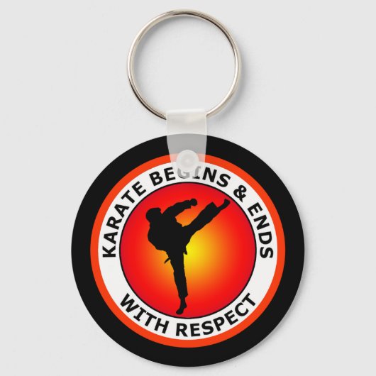 PORTE-CLÉS KARATE COMMENCE ET SE TERMINE DANS LE RESPECT (Recto)