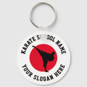 Porte-clés Karate dojo personnalisation nom de l'école keycha (Recto)