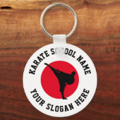 Porte-clés Karate dojo personnalisation nom de l'école keycha (Verso)