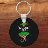 Porte-clés Karate Elf Christmas Family Girls Women Elf Squad (Recto)