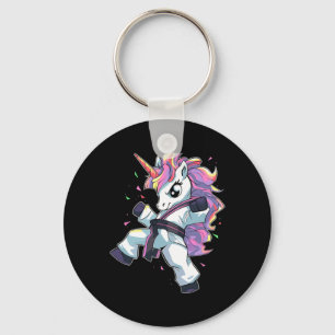 Porte-clés Karaté Fille Licorne Arts Martiaux Taekwondo Kickb