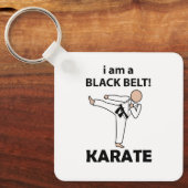 Porte-clés Karate I am A Black Belt Karate (Recto)