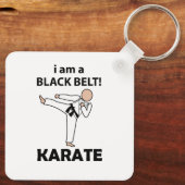 Porte-clés Karate I am A Black Belt Karate (Verso)
