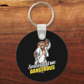 Porte-clés Karate Kung Fu Cadeau lissé mais dangereux (Recto)