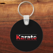 Porte-clés Karate Martial Arts Rouge (Verso)