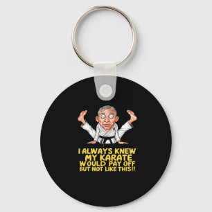 Porte-clés Karate Pay Off Funny Martial Arts Cartoon Art