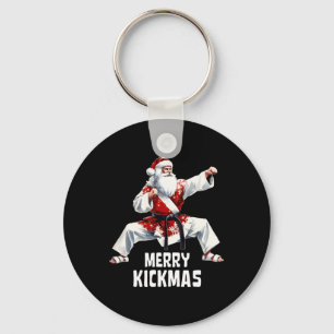 Porte-clés Karate Santa Claus Noël Merry Kickmas Martial