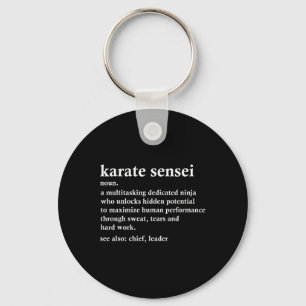 Porte-clés Karate Sensei Définition Funny Martial Arts Instru