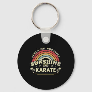 Porte-clés Karate Shirt. Juste Une Fille Qui Aime Le Soleil E