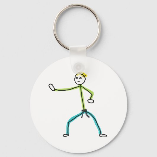 Porte-clés Karate Stickman (Recto)