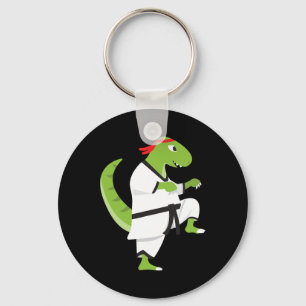 Porte-clés Karate T-rex Cool Cute Dinosaur Fighter Halloween