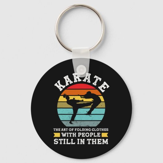 Porte-clés Karate The Art Of Folding Clothes Martial Arts (Recto)