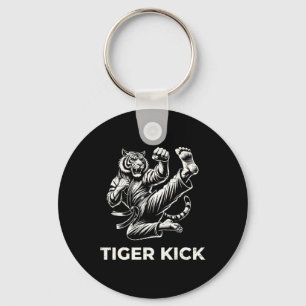 Porte-clés Karate Tiger Kick Arts Martiaux Féroces