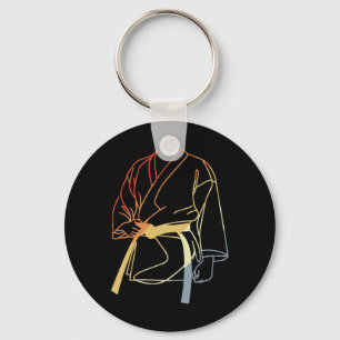 Porte-clés Karateka Dessin Look Vintage Karaté Professeur