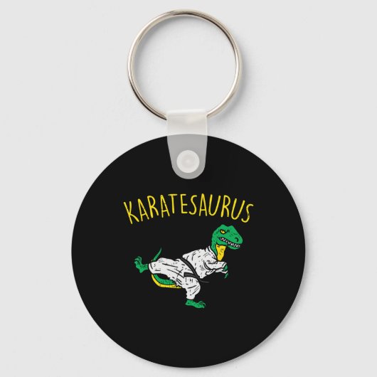 Porte-clés Karatesaurus Trex Karate Funny Dinosaur Martial Ar (Recto)